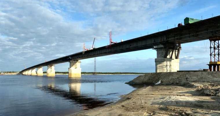 работы сооружение моста Пур ЯНАО
